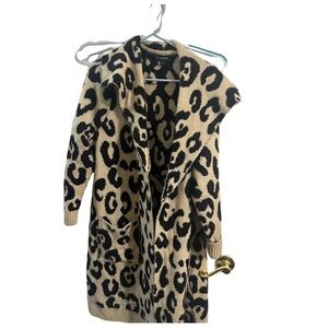 Torrid Leopard Print Cream and Black Cardigan